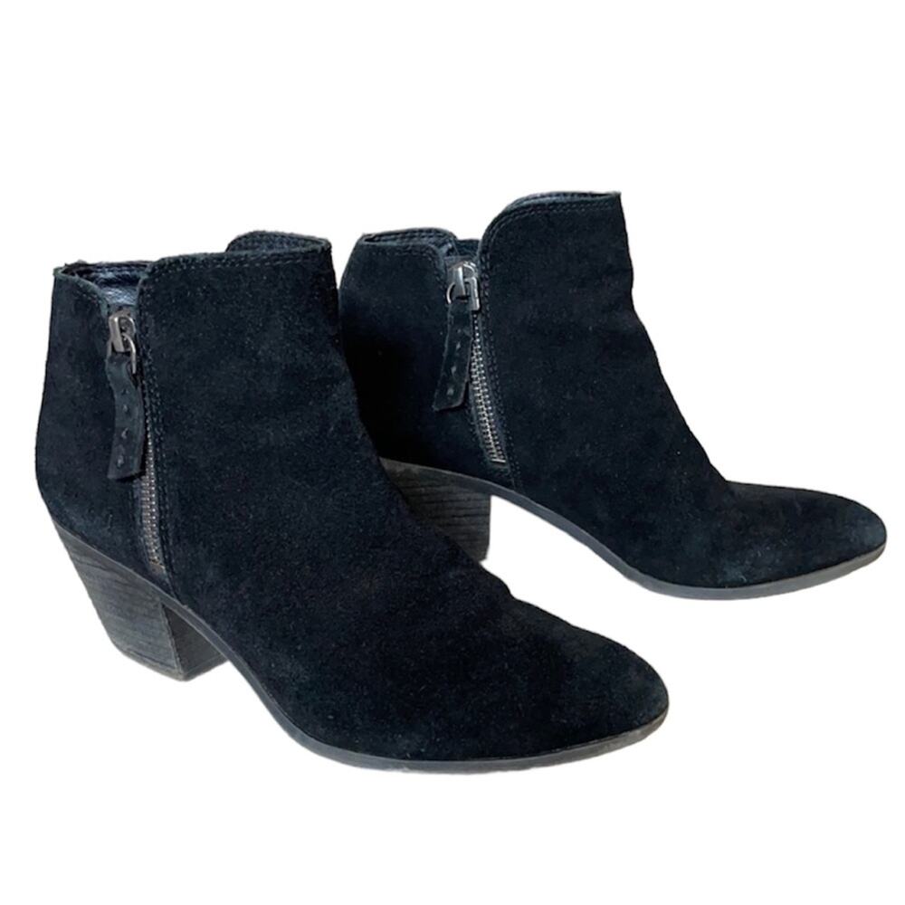 Frye & Co. Holly Zip Shootie Boots 70840 Womens Black Suede Ankle Bootie